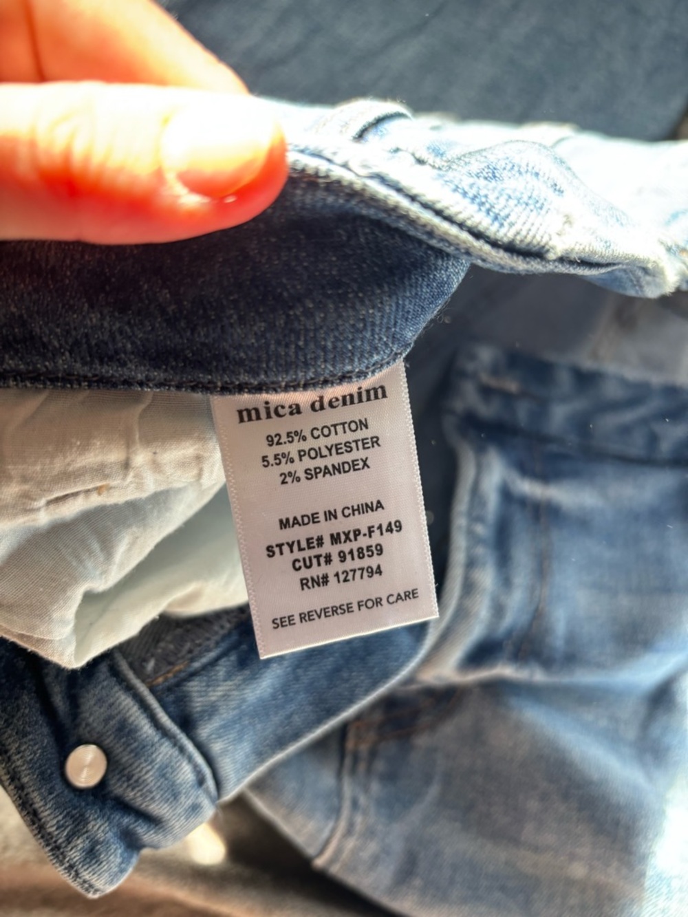 Mica Straight Cropped Light Blue Denim Jeans - Picture 4 of 5